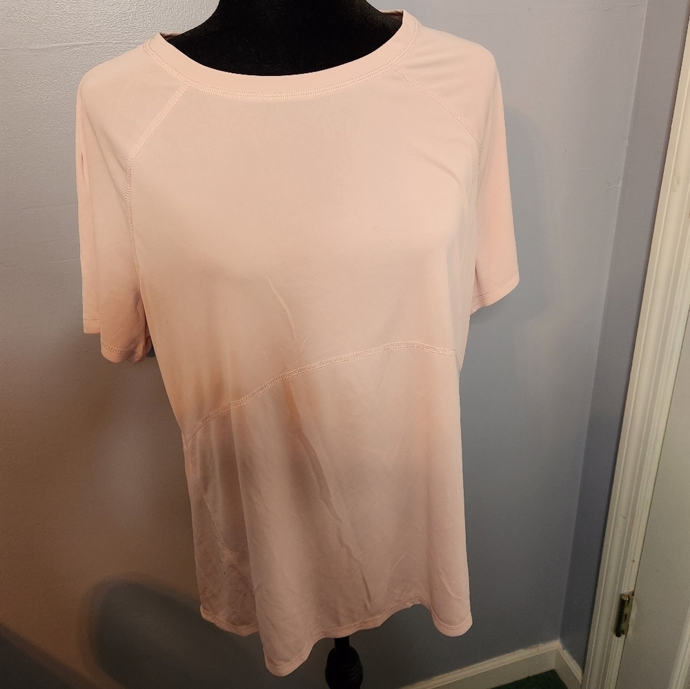 Avia Size XXL(20) Pink Athletic Short Sleeve Top - Picture 2 of 8